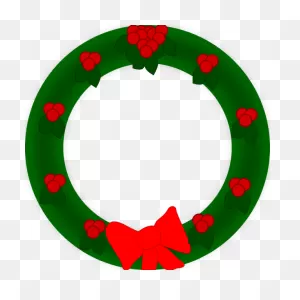 Christmas Wreath Vector Drawing | Free PNG-WebP