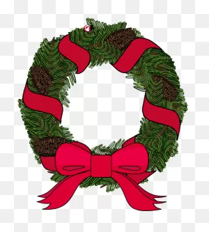 Graphic Wreath Christmas - Free Vector Graphic On ClipartFlare