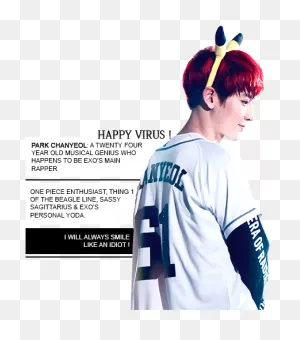 Kai Lay Suho Xiumin - Chanyeol Red Hair Exordium | Full Size Png ClipartFlare.com 