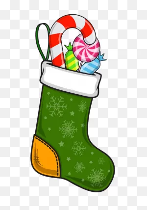 Christmas Stocking And Sweets Clipart Transparent - ClipartFlare