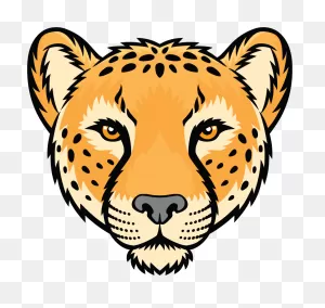 Cheetah Clipart Head - Cheetah Face Clip Art - Png Download - Full ClipartFlare.com 