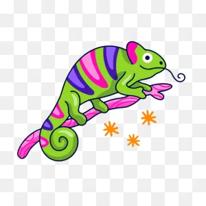Chameleon Stickers - Free Animals Stickers