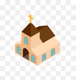 Church Isometric 3D Icon Png Transparent - ClipartFlare