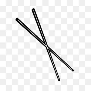 Chinese Or Japanese Chopsticks Sticker