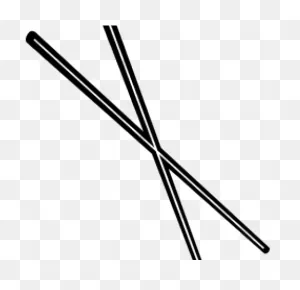Download Hd Chopsticks Clipart Chop Sticks - Line Art Transparent ClipartFlare.com 