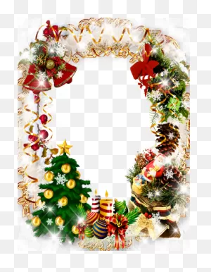 Christmas Garland Border Png For Kids - Christmas Tree Oval Car ClipartFlare.com 