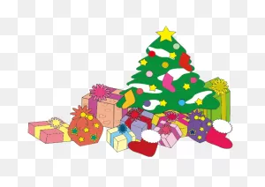 Christmas Tree With Presents Clip Art Image - Clipsafari