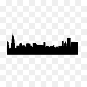 Chicago Skyline Silhouette | Free PNG-WebP