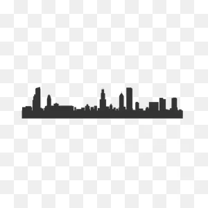 Chicago Skyline Silhouette Stencil City - Bustling City Png ClipartFlare.com 