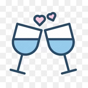 Champagne, Drink, Toast, Wedding, Wine, Heart, Restaurant Icon ClipartFlare.com 
