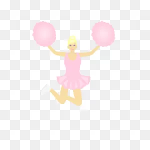 Vector Illustration Of Dancing Cheerleader Girl | Free PNG-WebP