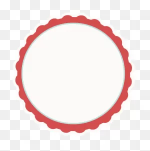 Red White Scallop Circle Frame Clip Art At ClipartFlare - Circle - Png ClipartFlare.com 