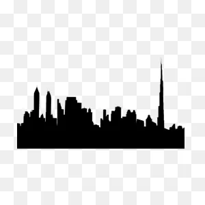 Dubai Cityscape Silhouette | Free PNG-WebP