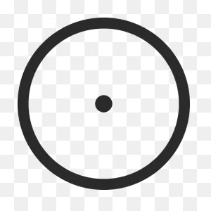 Circle With Central Point Sign Vector Image | Free PNG-WebP