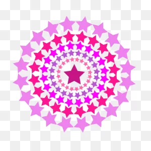 Circle With Pink Stars | Free PNG-WebP
