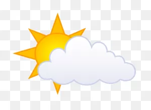 Clipart Of Partly, Cloudy And Comments - Partly Cloudy Clip Art ClipartFlare.com 