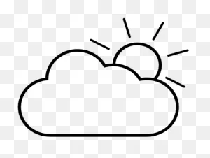 Gloomy Clipart Cloudy - Cloud With Sun Drawing - Png Download ClipartFlare.com 