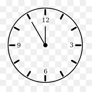 Simple Round Clock Vector Drawing | Free PNG-WebP