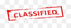 Classified Sticker - Classified Png Transparent , Transparent ClipartFlare.com 