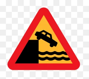 Falling Off The Cliff Vector Sign | Public Domain Vectors