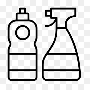 Cleaning Supply Clip Art - Cleaning Products Black And White - Png ClipartFlare.com 