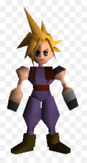 Download Cloud Strife Field Ffvii - Cloud Strife In Game Png Image ClipartFlare.com 