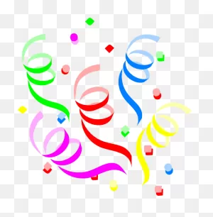 Streamers And Confetti Clipart - Clipart Suggest