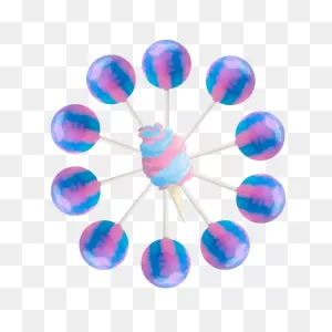 Blue Cotton Candy Clip Art At Vector Clip Art - ClipartFlare