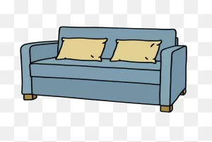 Blue Couch Clipart Transparent - ClipartFlare