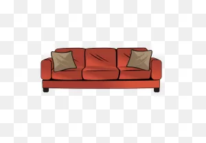 Red Couch Clipart Transparent - ClipartFlare