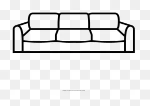 Sofa Clipart Simple - Couch Clipart Coloring - Png Download - Full ClipartFlare.com 