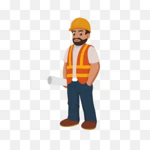 Construction Worker Cartoon Png | Engineer Cartoon, Construction ClipartFlare.com 