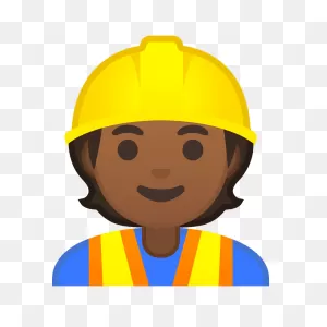 Construction Worker Emoji Clipart. Free Download Transparent .png ClipartFlare.com 