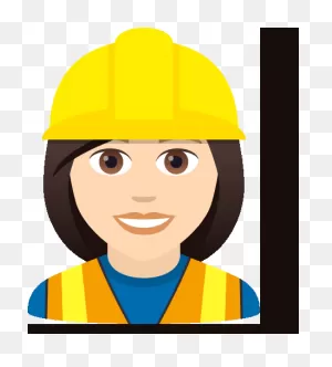 Construction Worker Joypixels Sticker - Construction Worker ClipartFlare.com 