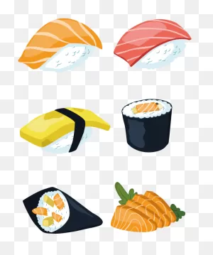 Sushi Japanese Cuisine Sashimi Salmon - Comida Japonesa Clipart ClipartFlare.com 