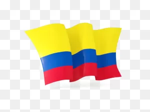 Waving Flag. Illustration Of Flag Of Colombia