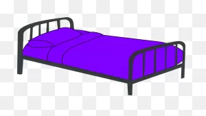 Cot Purple Bed - Free Vector Graphic On ClipartFlare