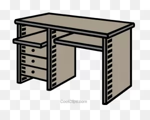 Computer Desk Royalty Free Vector Clip Art Illustration -Vc007752 ClipartFlare.com 