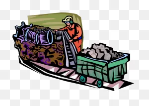 Vector Illustration Of Coal Mining Industry Mineral - Mining ClipartFlare.com 