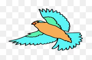 Bird Flying Clipart - Colorful Flying Birds Drawing | Full Size ClipartFlare.com 