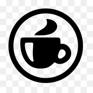 Simple Coffee Mug In Circle Sticker