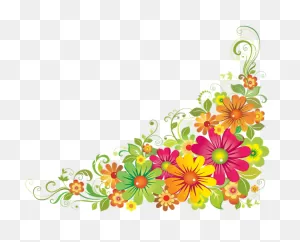 Download Hd Mexican Floral Design Png - Colourful Floral Corner ClipartFlare.com 