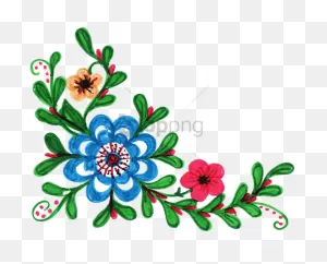 Free Png Colorful Floral Corner Borders Png Png Image - Colorful ClipartFlare.com 