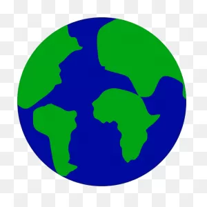 Earth With Continents Separated | Free PNG-WebP