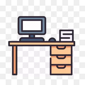 Computer, Desk, Desktop, Office, Table, Work, Workspace Icon ClipartFlare.com 