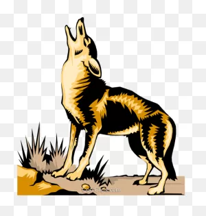 Coyote Royalty Free Vector Clip Art Illustration -Anim0208 ClipartFlare.com 