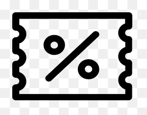 Clip Coupon Clipart Black And White - Coupon Icon Png Transparent ClipartFlare.com 