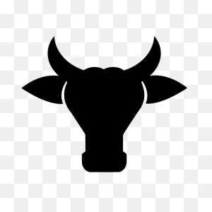 Cow Head Silhouette | Free PNG-WebP