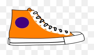 Converse Shoe Orange - Free Vector Graphic On ClipartFlare