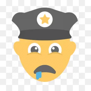 Cop, Drooling Face, Emoji, Emoticon, Policeman Icon - Download On ClipartFlare.com 